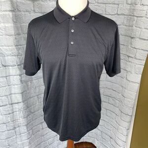 PGA tour dri fit 3 button collared polo grey/black men’s  size large